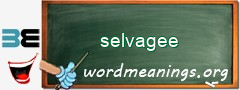 WordMeaning blackboard for selvagee